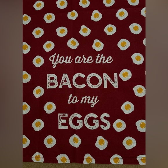 100% Cotton Large 26x28 Dish Towel You are the BACON to my EGGS - Picture 2 of 8